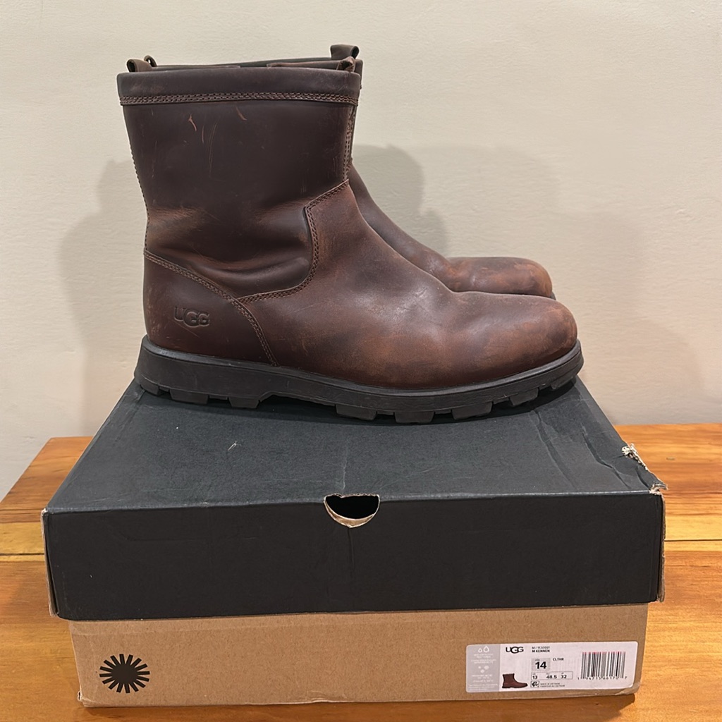 Great Condition! Ugg M. Kennen Leather Boots, Sz. 14